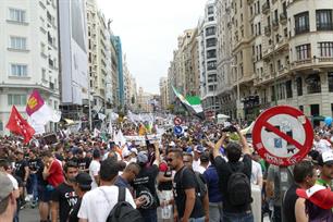 Angling rally, Sunday 5 June - 300,000 protesters took to the streets of Madrid