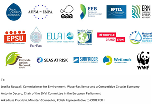 EAA signs open letter calling for swift adoption of updated EU water pollution standards